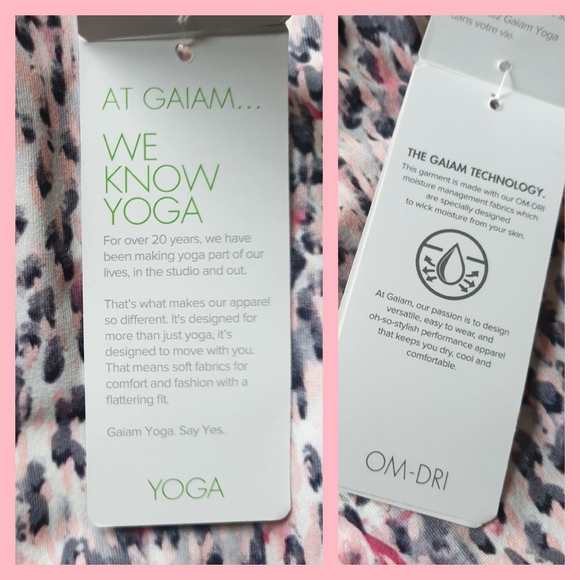 Gaiam Claire Print Matching Active Lana Bra Tank S & Whitney Capri Leggings MD - Picture 13 of 15